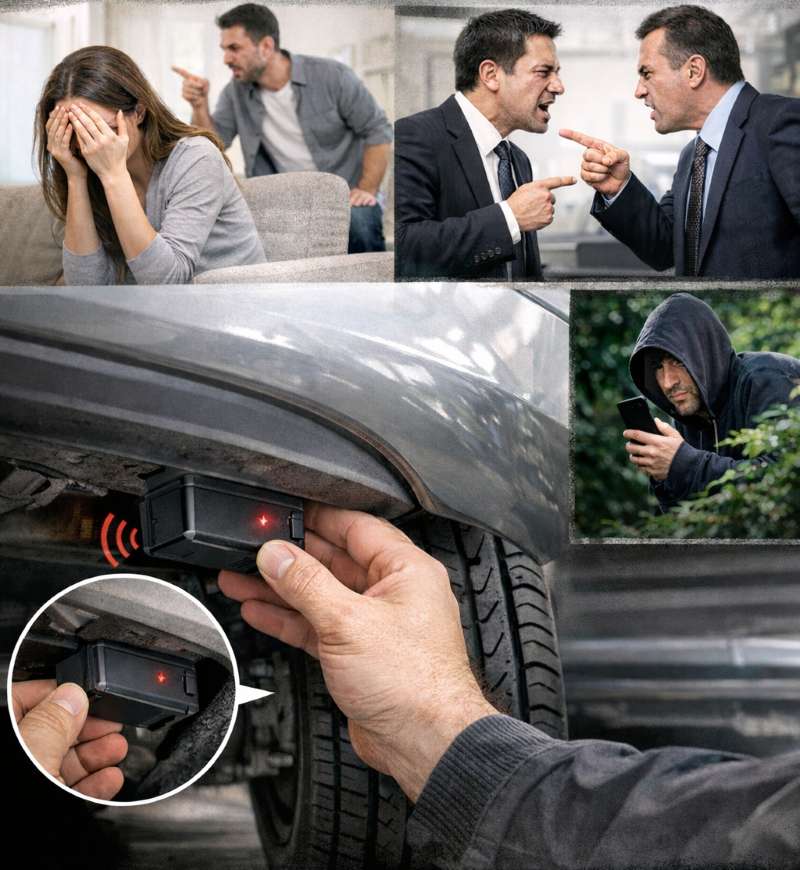 車にGPS発信機を付けられるケース