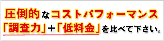 盗聴器発見の圧倒的な調査力を比べて下さい